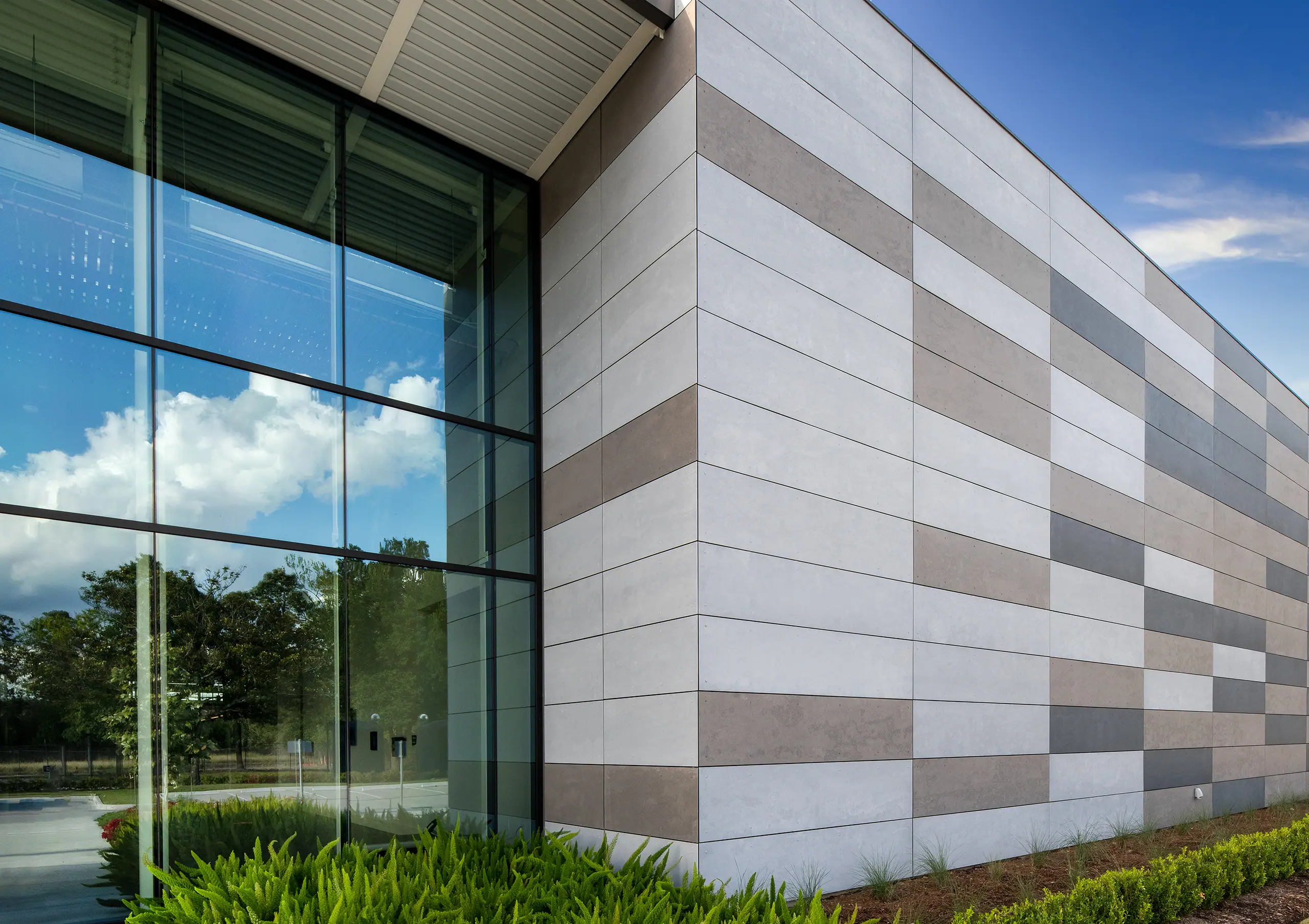 Swisspearl high-density fiber cement panel facade — UNC School of the Arts, Winston-Salem NC